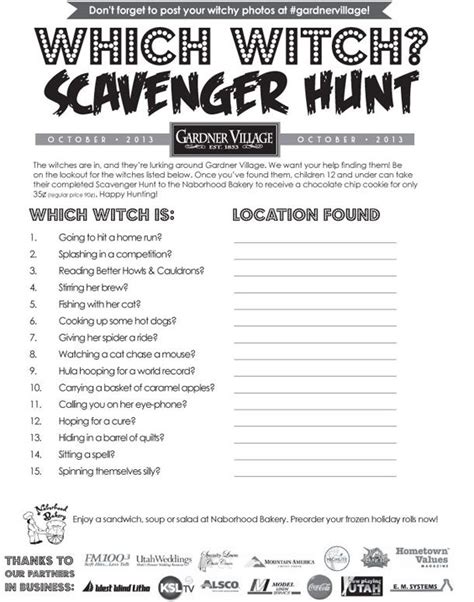 Embark on a Magical Journey through Garfner Village in a Scavenger Hunt with the Witch
